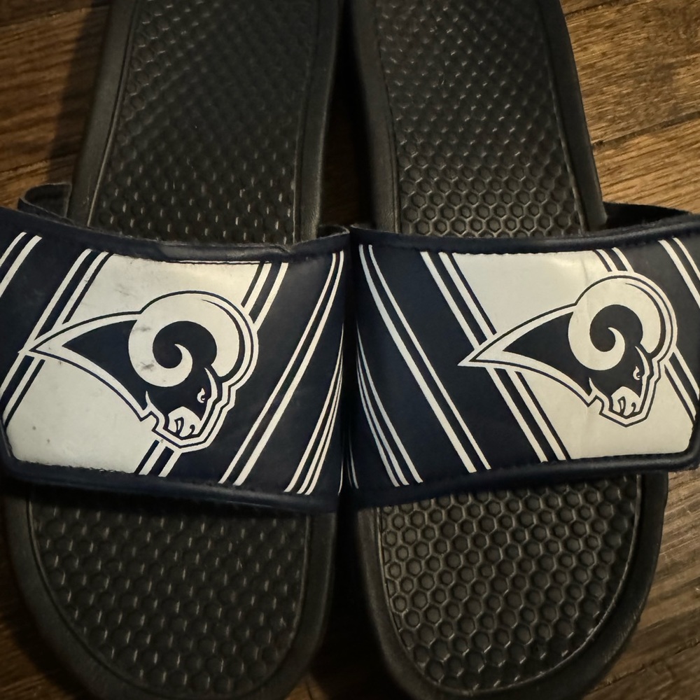Rams Slides never worn